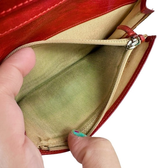 Authentic CHANEL Red Quilted Lambskin Leather Long Wallet With Authenticity Card - Picture 12 of 15